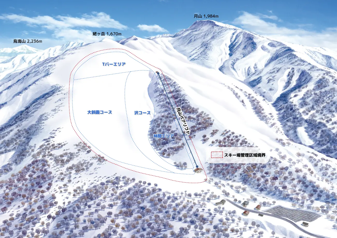 月山スキー場 ゲレンデマップ